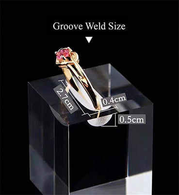 Dauerhafte Acrylschmuck-Anzeige, modernes Klarglas-einzigartiger Ring-Halter