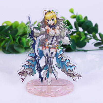 Kundenspezifische Acryl- Countertop-Einkommen-Stehplatzinhaber Anime-Zahl Druck- Acryl-Keychain