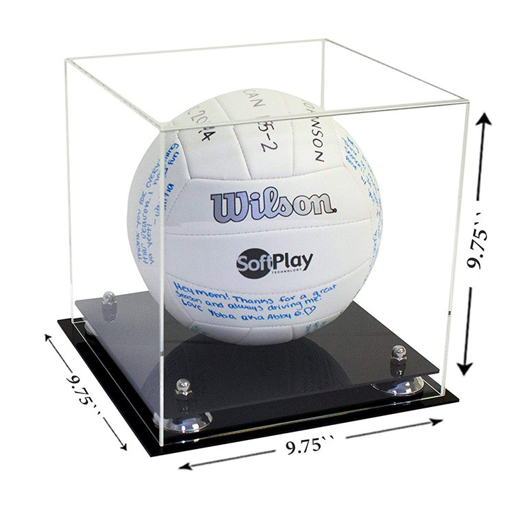 Geschäfts-Acrylschaukarton-Acrylrollbehälter für Volleyball Soem-Service
