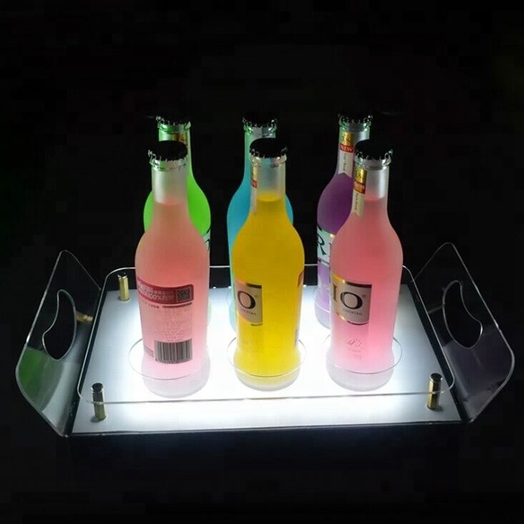 Geführte Stangen-Acrylregale führten Alkohol-Regal-Ausstellungsstand-Behälter für Lagerung