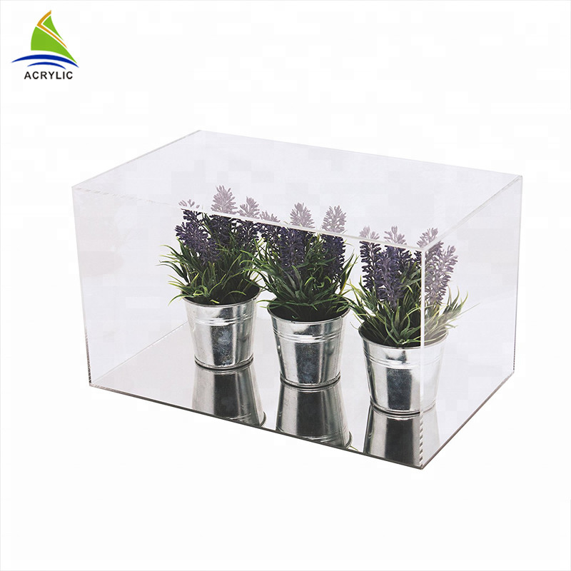 Klare Acrylcountertop-Einkommen-einfache Art-Schwarz-Spitze und unterer klarer kundenspezifischer Acrylkasten