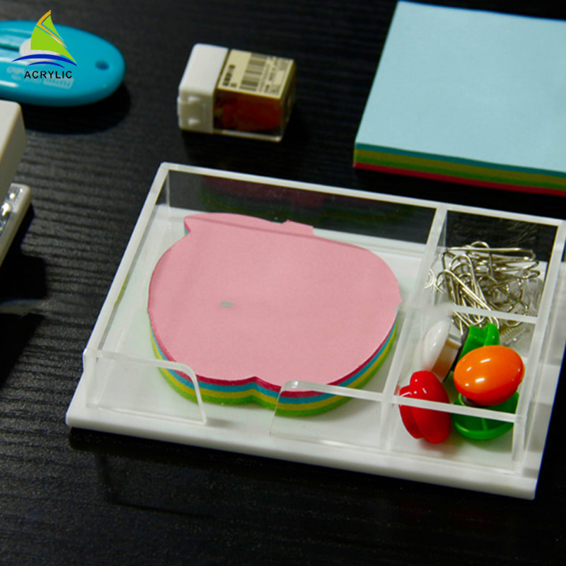 Klare Acrylschaufenster-Plexiglas-Speicher-Paletten-Acrylbüro-Behälter-Organisator